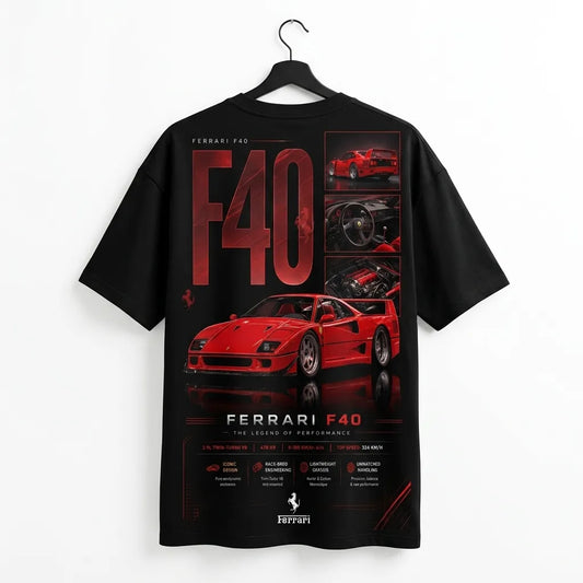 Ferrari F40 Graphic Oversized T-Shirt