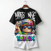 The "Roblox Legend" Gamer Oversized Tee & Shorts– Vibrant Colors Streetwear for Kids
