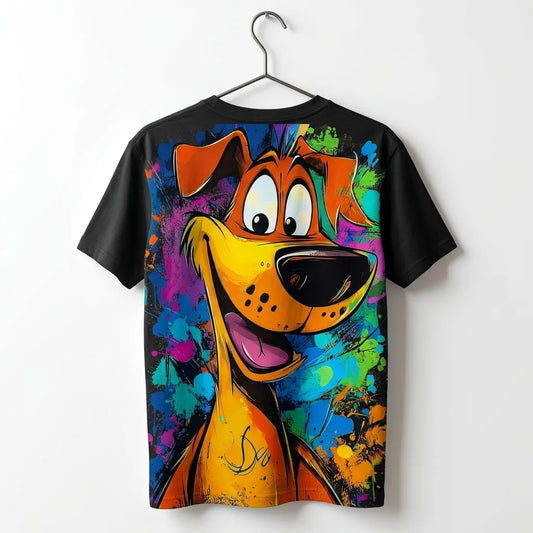 Scooby-Doo Graffiti Graphic Oversized T-Shirt - Black Drop Shoulder