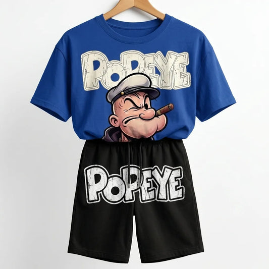 Popeye 'The Sailor Man ' Graphic Tee & Shorts for Kids