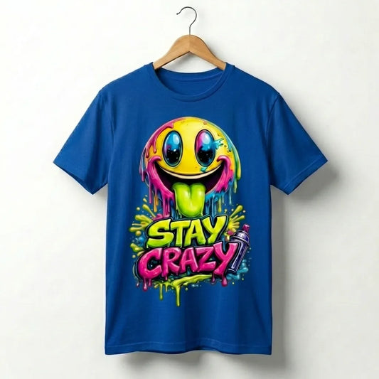 "STAY CRAZY" – Signature Oversized Drop Shoulder Tee
