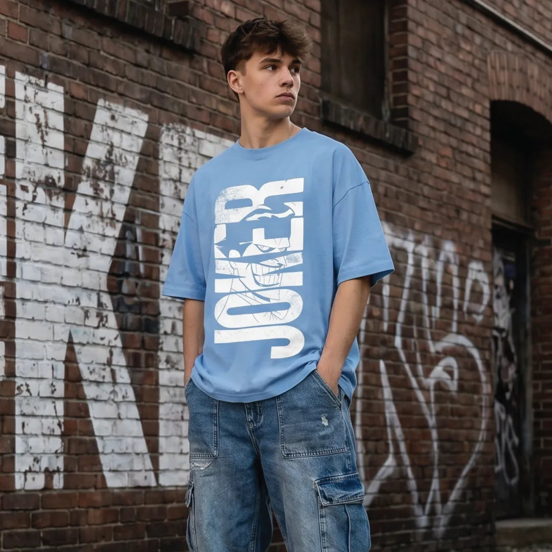 The Joker Typography Drop-Shoulder T-Shirt - Marten Streetwear