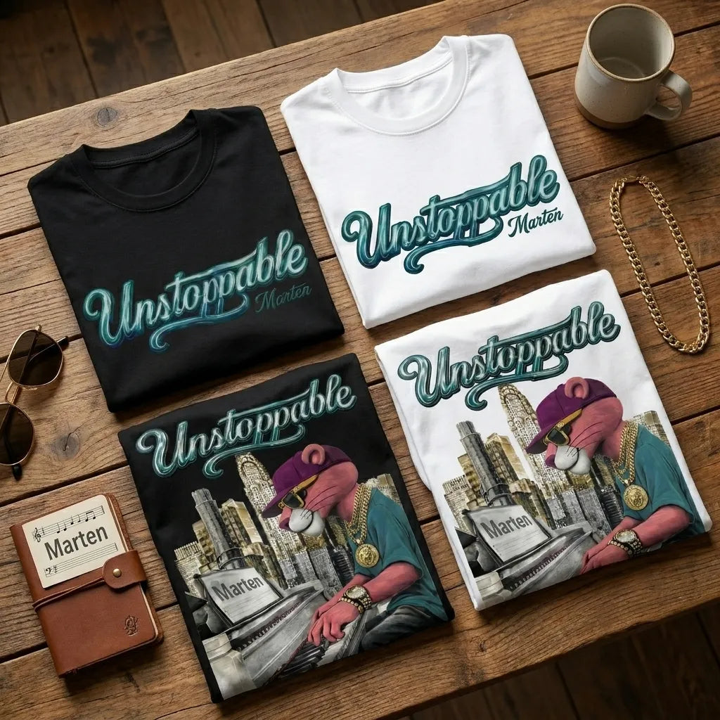 Marten "Unstoppable" Piano Panther Graphic Tee – Premium Streetwear