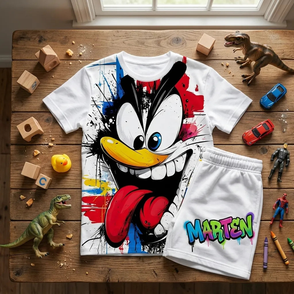 Marten Kids Daffy Duck Set | Vibrant Streetwear for Little Rebels