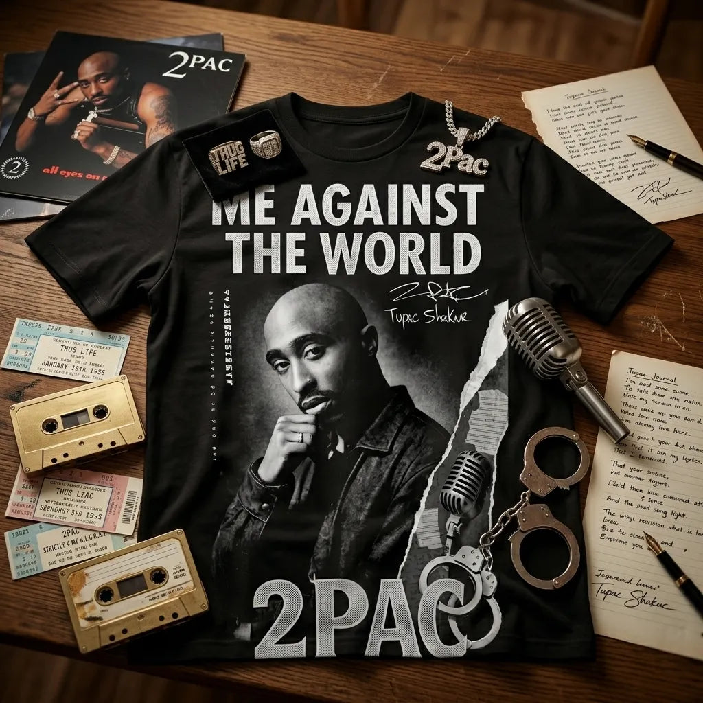 2PAC "Me Against The World" Premium Oversized Graphic Tee