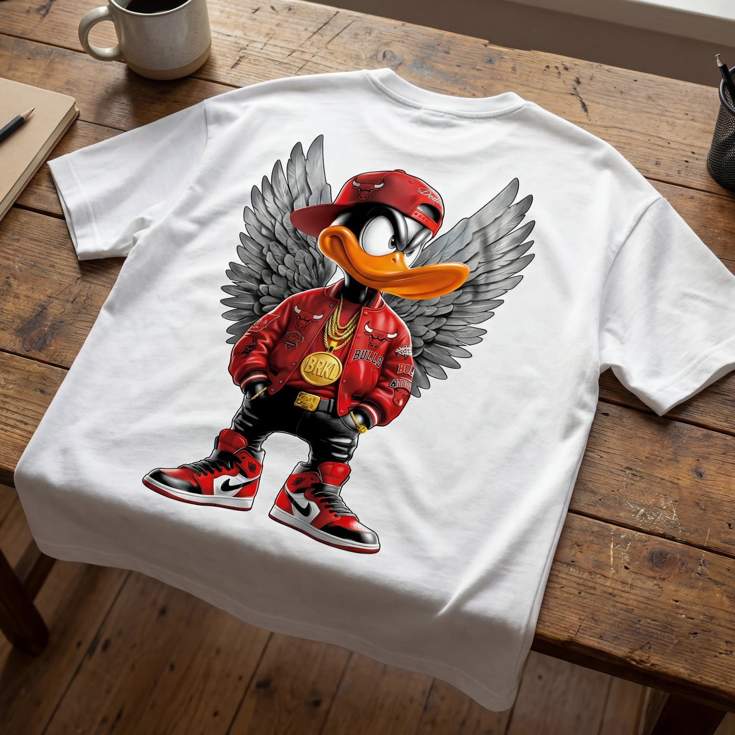 Bulls Character Graphic T-Shirt for Boys – Oversized Streetwear Tee | Marten Streetwear