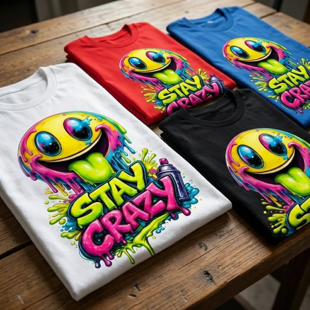 "STAY CRAZY" – Signature Oversized Drop Shoulder Tee