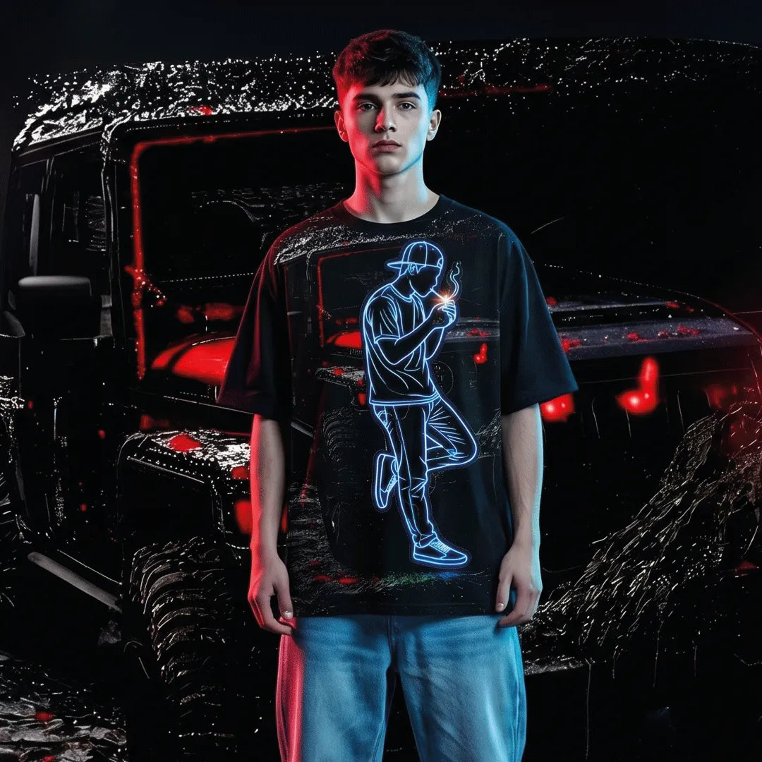 Midnight Spark Oversized Tee