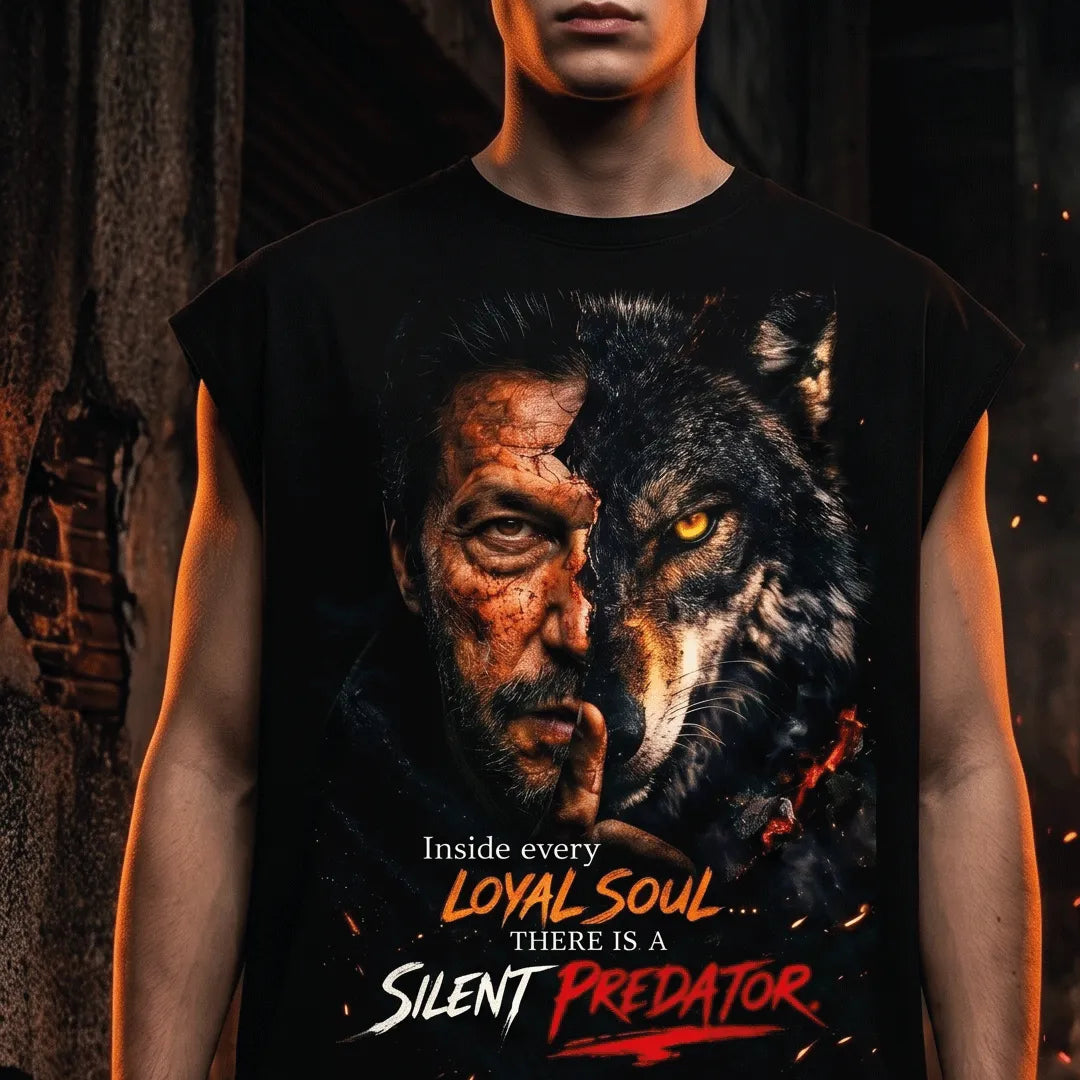 Loyal Soul Silent Predator Oversized Sleeveless T-Shirt – Inspired by Imran Khan