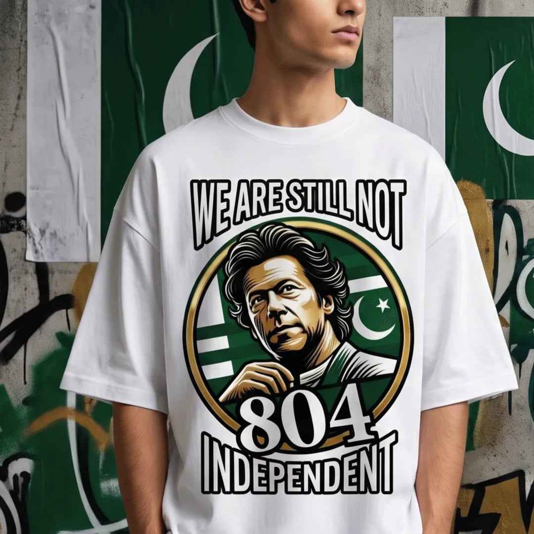 imran Khan Inspired 804 Independence Edition Oversized T-Shirt