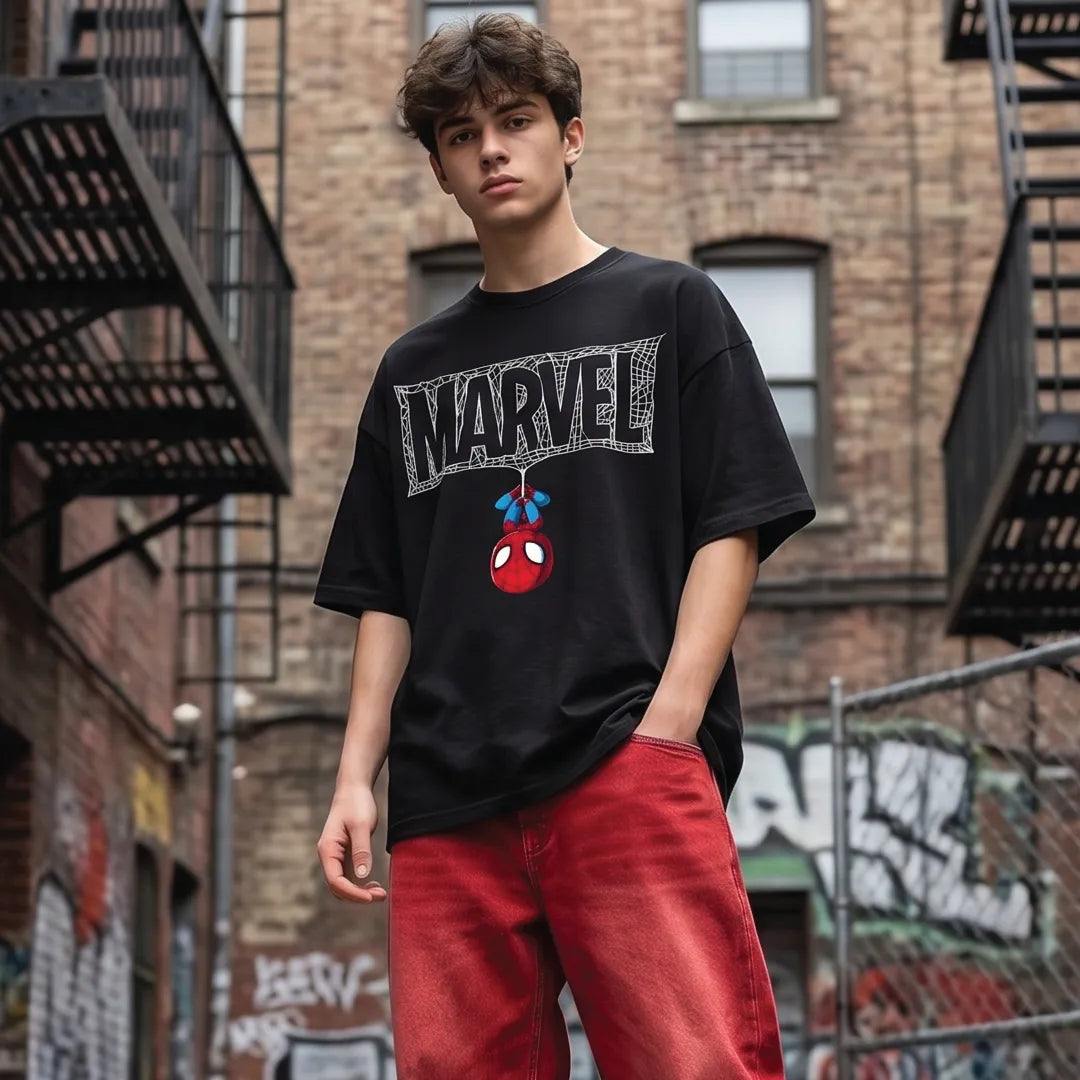 The Web-Slinger Oversized Tee – Marvel Edition
