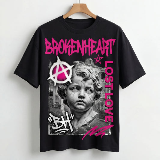 Brokenheart" Oversized Graphic Tee l The "Lost Love" Anarchy