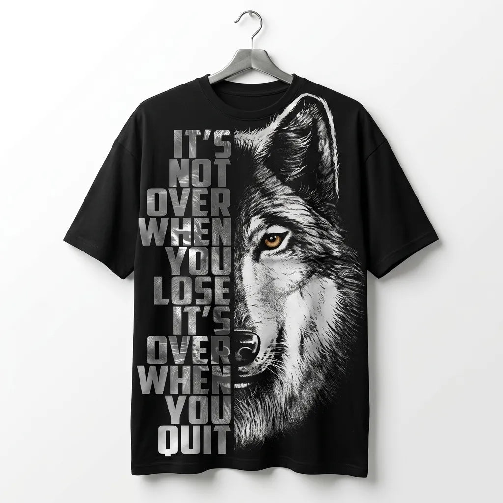 The "Alpha Spirit" Oversized Graphic Tee – Wolf Edition