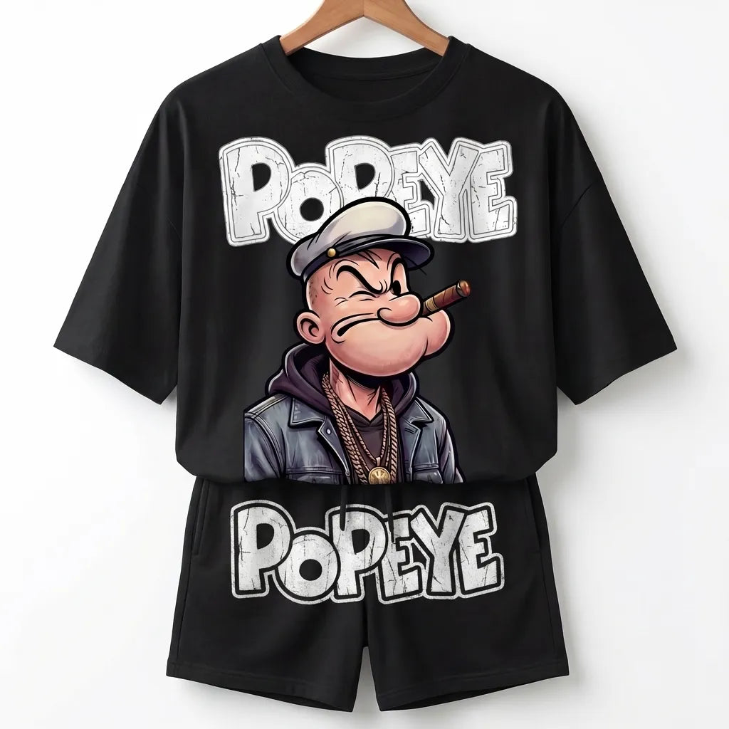 Popeye 'The Sailor Man ' Graphic Tee & Shorts for Kids