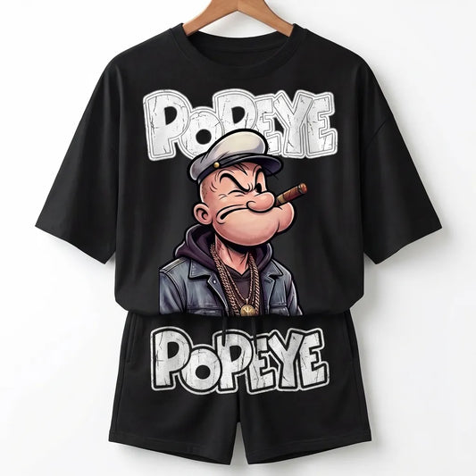 Popeye 'The Sailor Man ' Graphic Tee & Shorts for Kids