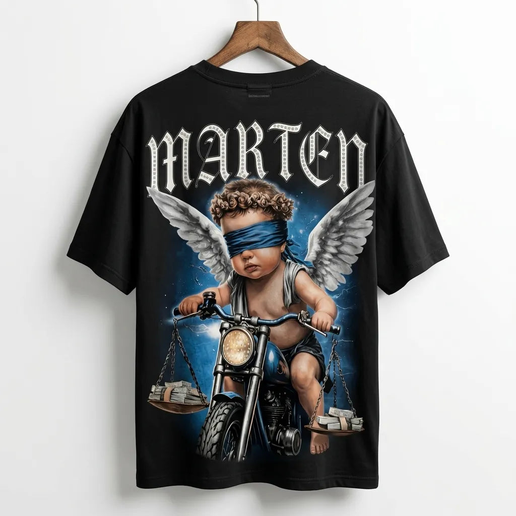 Marten Streetwear: The "Born to Wild" Heavyweight Oversized T-Shirt
