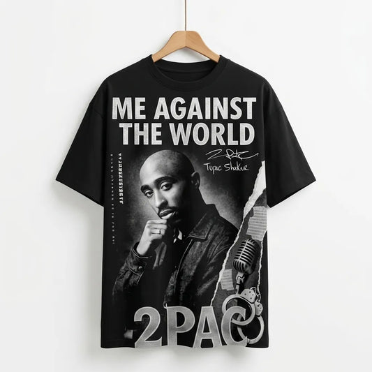 2PAC "Me Against The World" Premium Oversized Graphic Tee