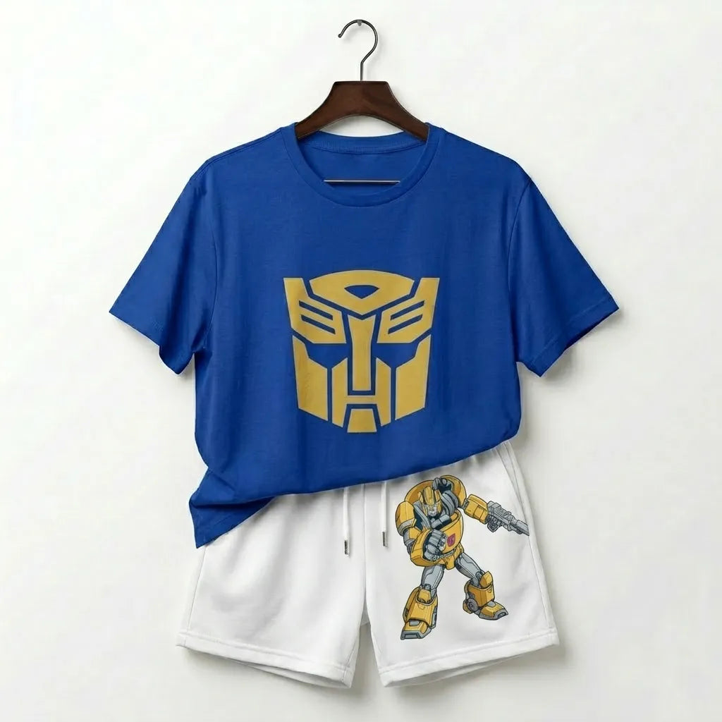 Marten Streetwear – Bumblebee "Heroic Autobot Scout" Oversized Drop Shoulder T-Shirt & Shorts fro kids