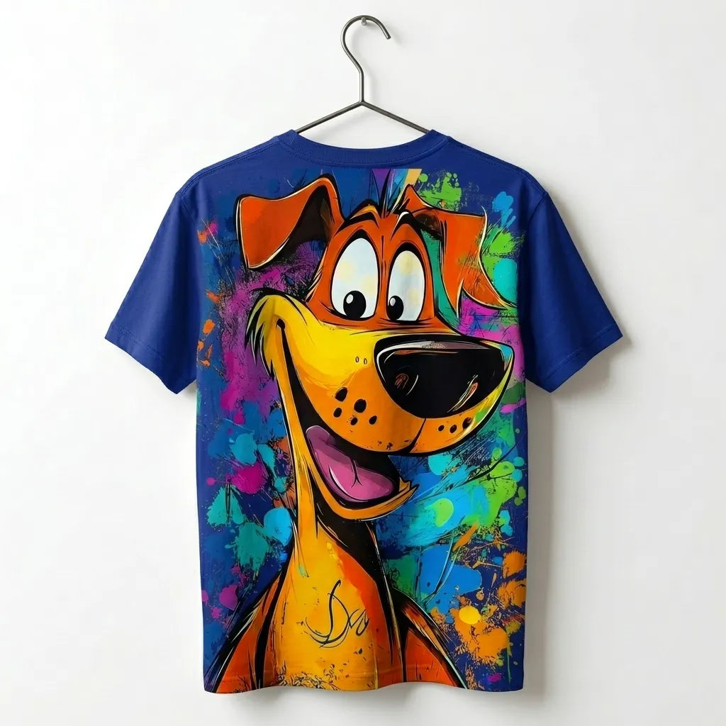 Scooby-Doo Graffiti Graphic Oversized T-Shirt - Black Drop Shoulder