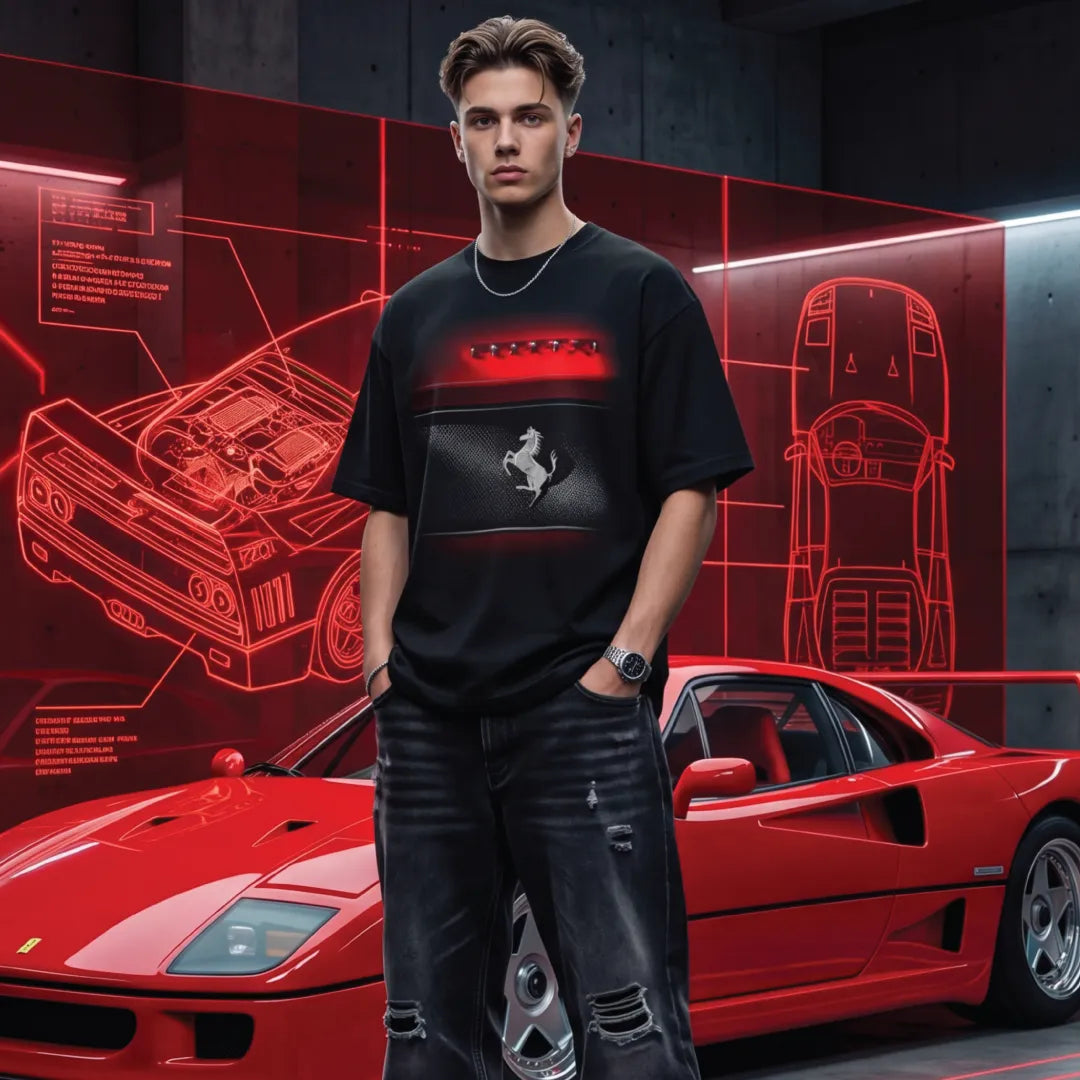 Ferrari F40 Graphic Oversized T-Shirt