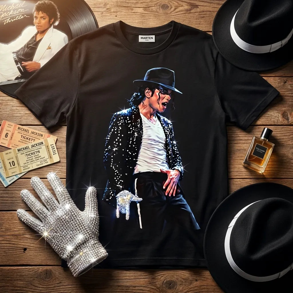 Michael Jackson Rhinestone Graphic T-Shirt