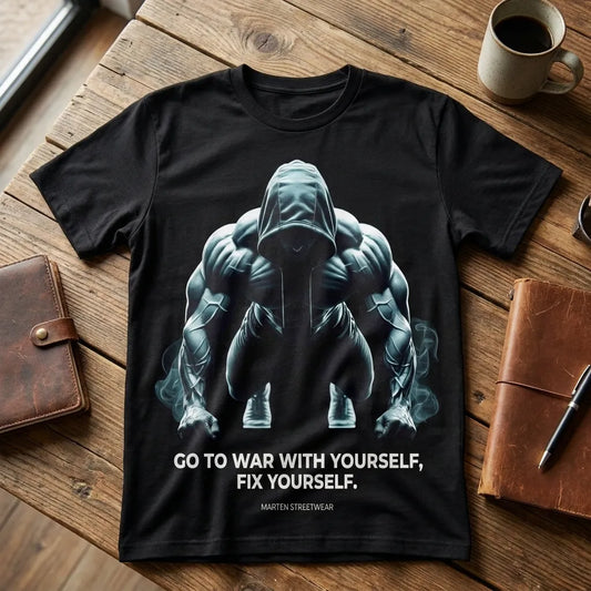 Go To War With Yourself – Premium Oversized Gym & Streetwear T-Shirt