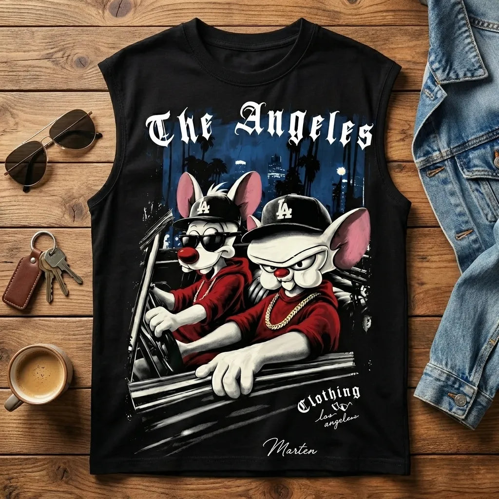 Los Angeles Sleeveless Oversized Streetwear Tank | Marten Streetwear Pakistan