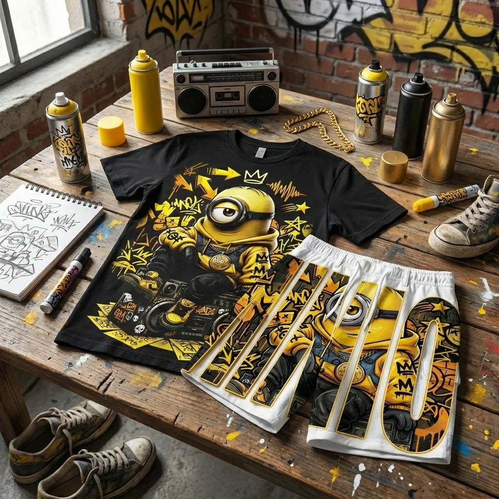 The "Ghetto Minion" Graffiti Co-ord Set – Premium Streetwear by Marten