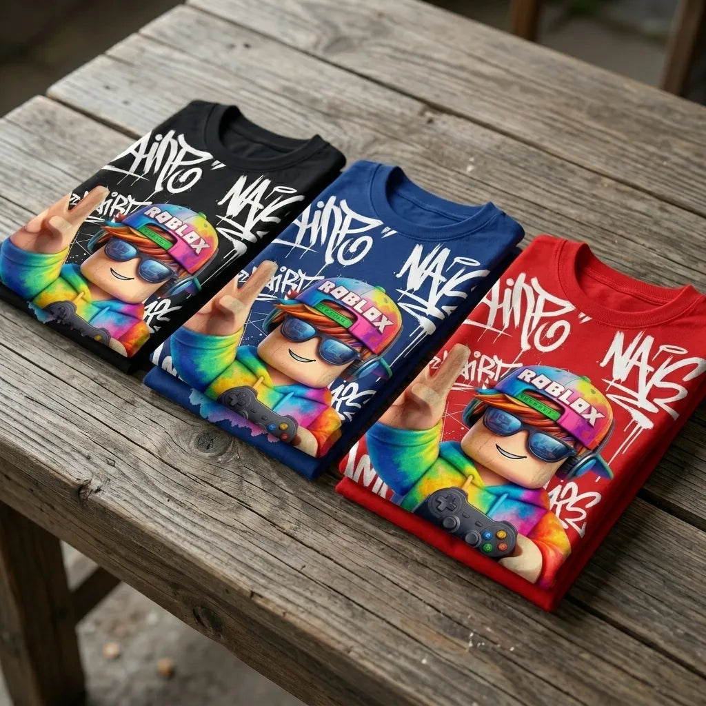 Marten Streetwear: "The Pixel Pro" Roblox-Inspired Urban Oversized Tee