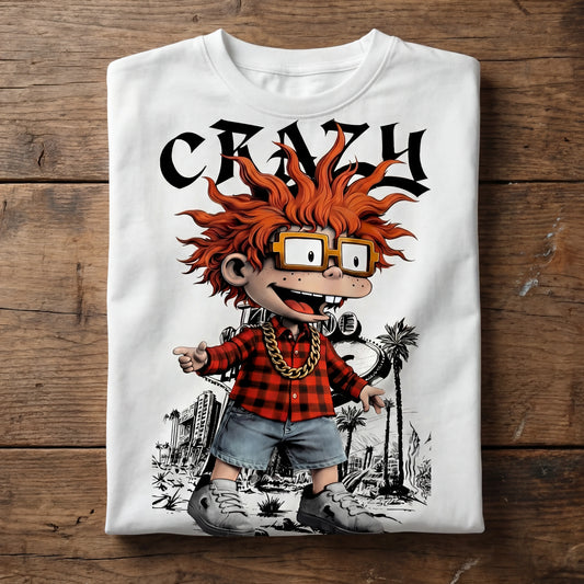 'CRAZY' Nostalgia Oversized Graphic Tee | Marten Streetwear