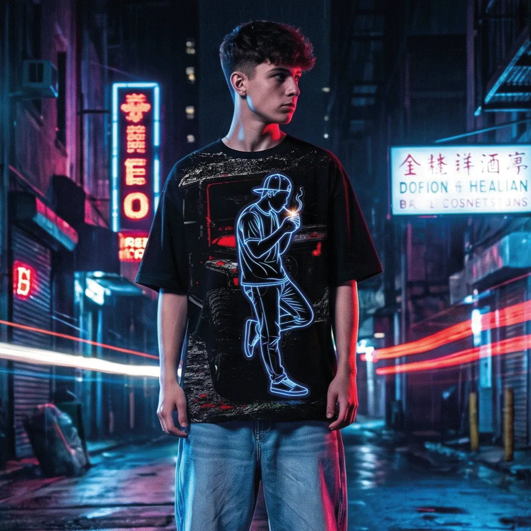 Midnight Spark Oversized Tee