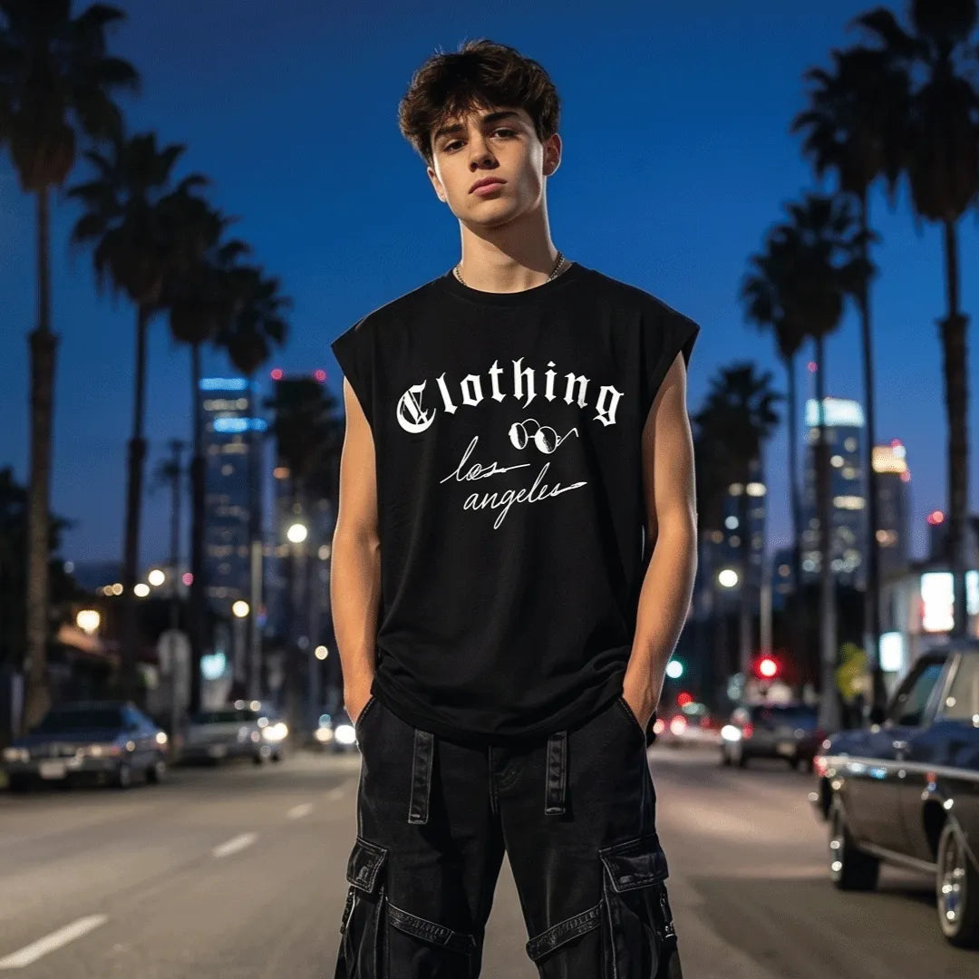 Los Angeles Sleeveless Oversized Streetwear Tank | Marten Streetwear Pakistan