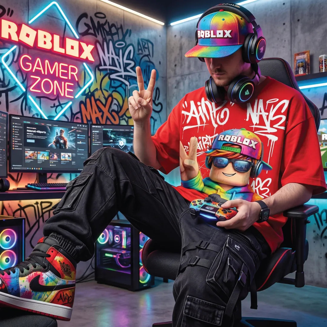 Marten Streetwear: "The Pixel Pro" Roblox-Inspired Urban Oversized Tee