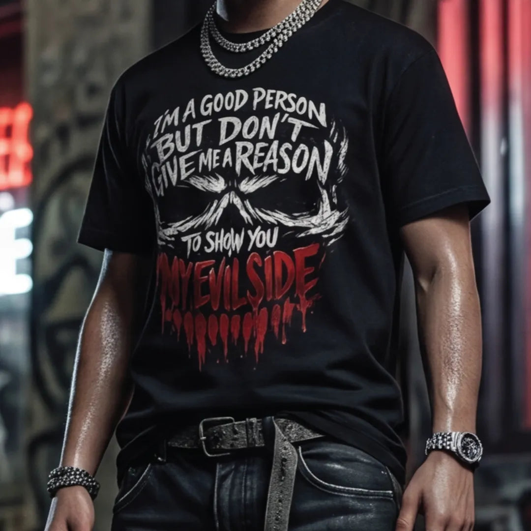 "The Evil Side" Premium Graphic Tee – Marten Streetwear