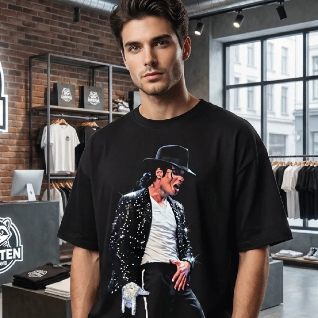 Michael Jackson Rhinestone Graphic T-Shirt