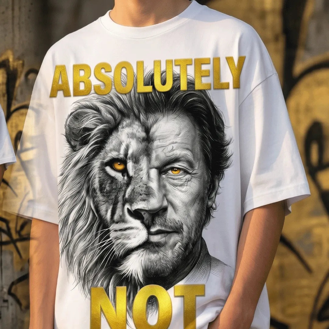 Marten Streetwear – Imran Khan “Absolutely Not” Premium Graphic Oversized T-Shirt