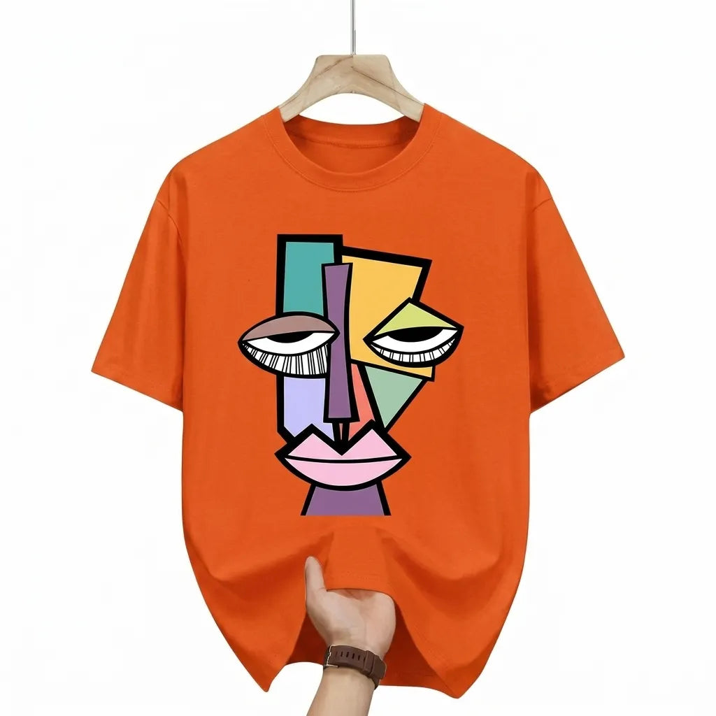 "THE EXPRESSIONIST" Oversized Tee – Vivid Orange | Marten Streetwear PK