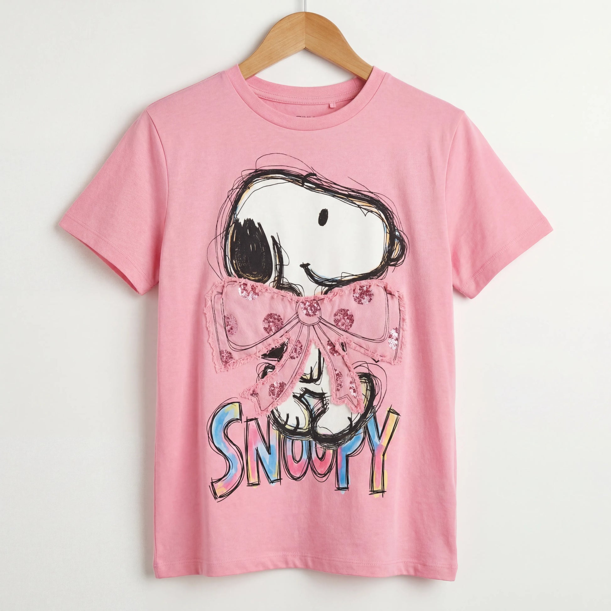 Snoopy Character Graphic T-Shirt for Girls 