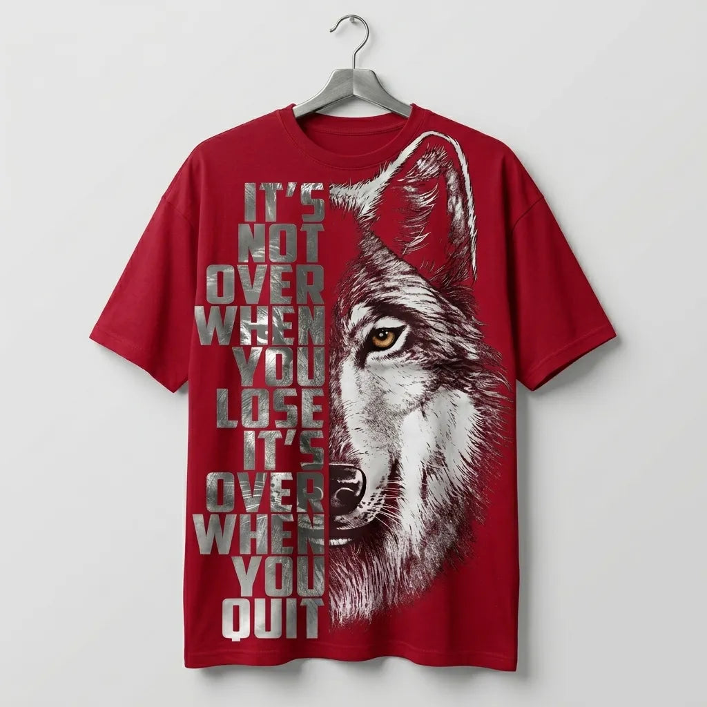 The "Alpha Spirit" Oversized Graphic Tee – Wolf Edition