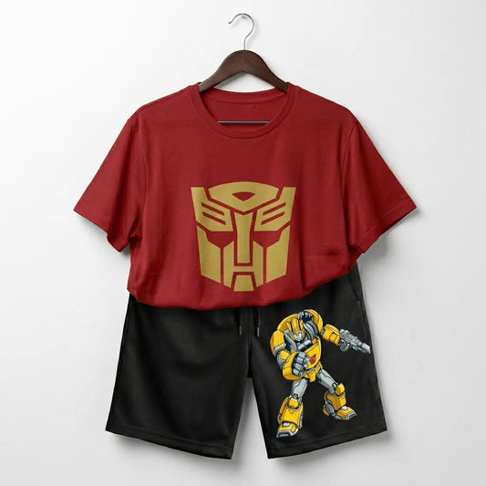 Marten Streetwear – Bumblebee "Heroic Autobot Scout" Oversized Drop Shoulder T-Shirt & Shorts fro kids