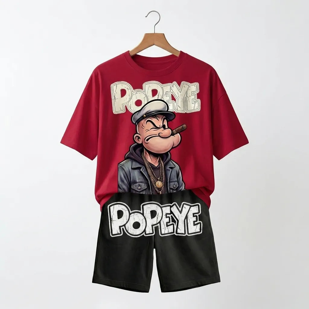Popeye 'The Sailor Man ' Graphic Tee & Shorts for Kids