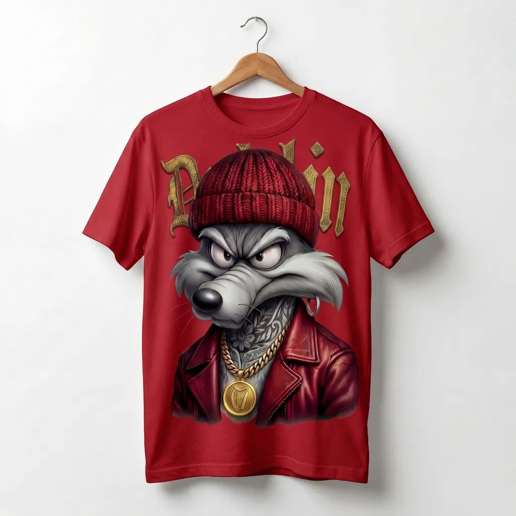 Dublin Fox Graphic T-Shirt for Boys – Oversized Streetwear Tee | Marten Streetwear