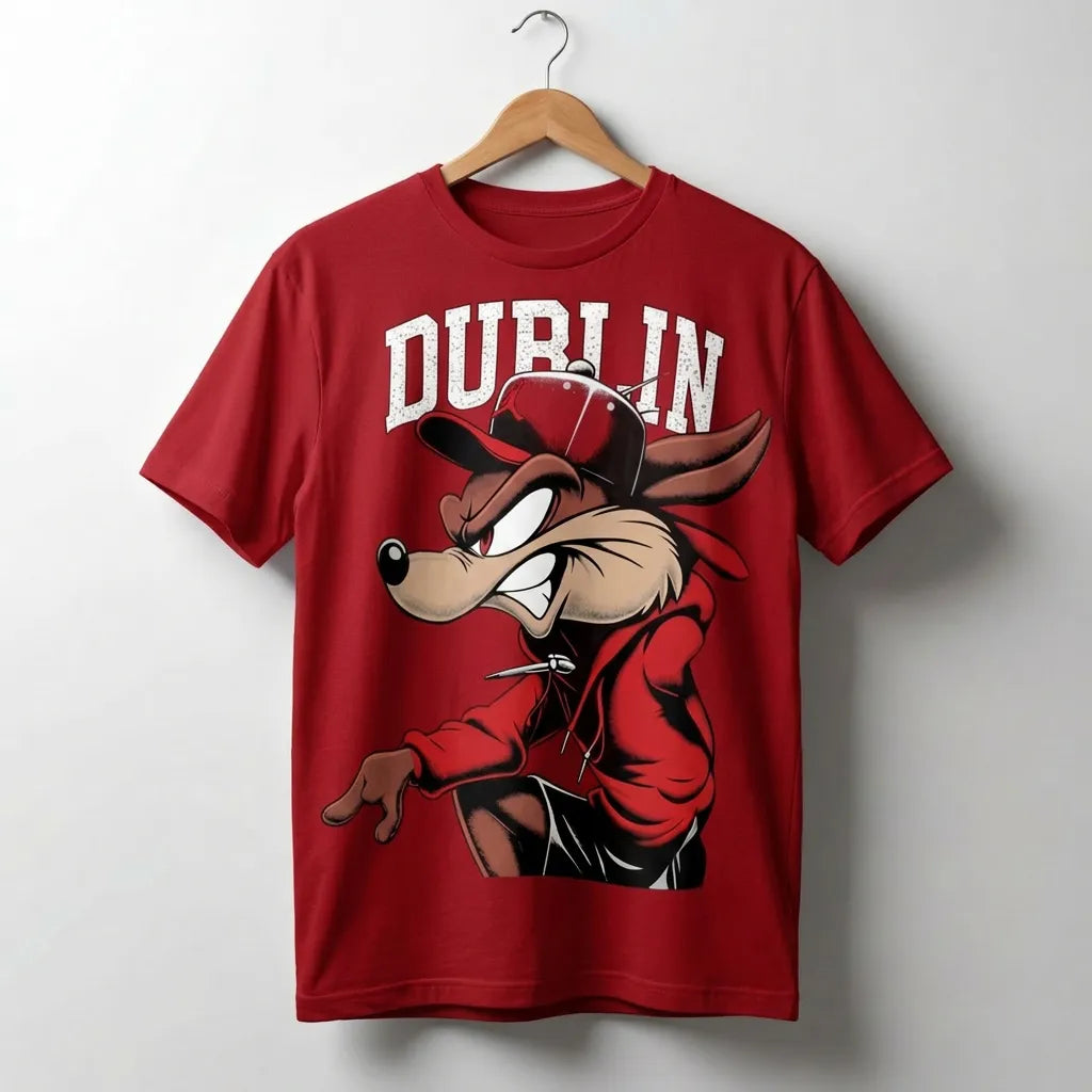 The "Dublin Hustle" Oversized Graphic Tee – Black