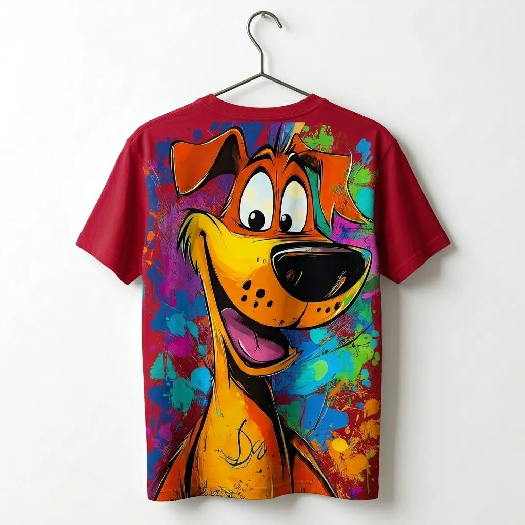 Scooby-Doo Graffiti Graphic Oversized T-Shirt - Black Drop Shoulder