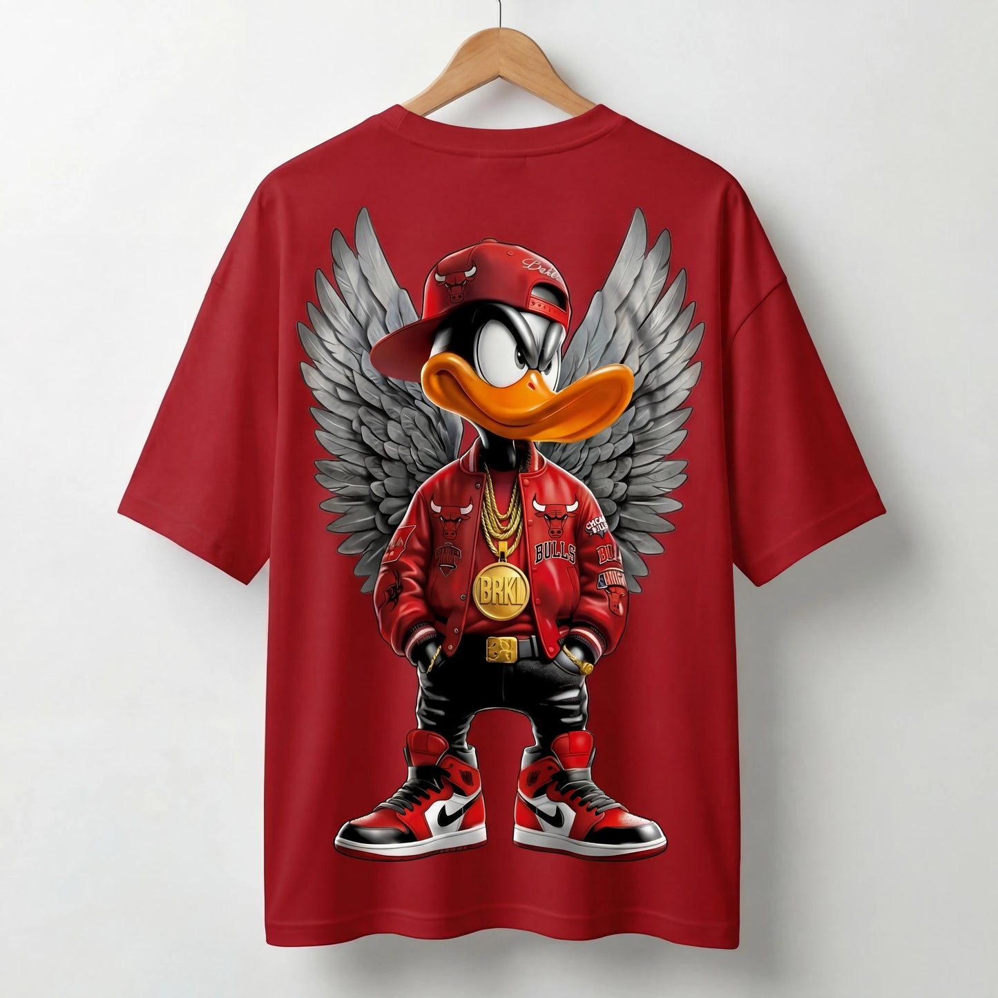 Bulls Character Graphic T-Shirt for Boys – Oversized Streetwear Tee | Marten Streetwear