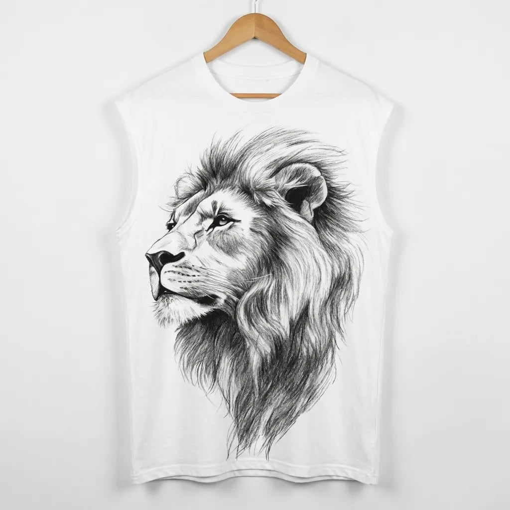 Lion Legacy Oversized Streetwear Sleeveless T-Shirt