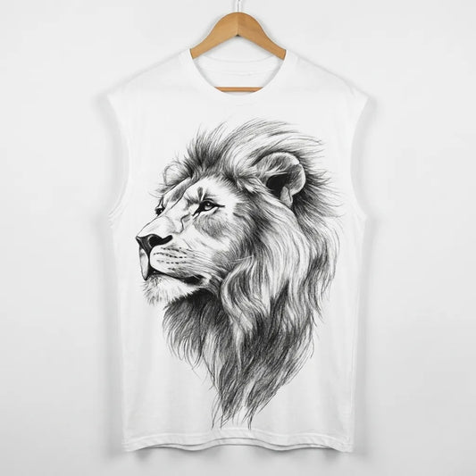 Lion Legacy Oversized Streetwear Sleeveless T-Shirt