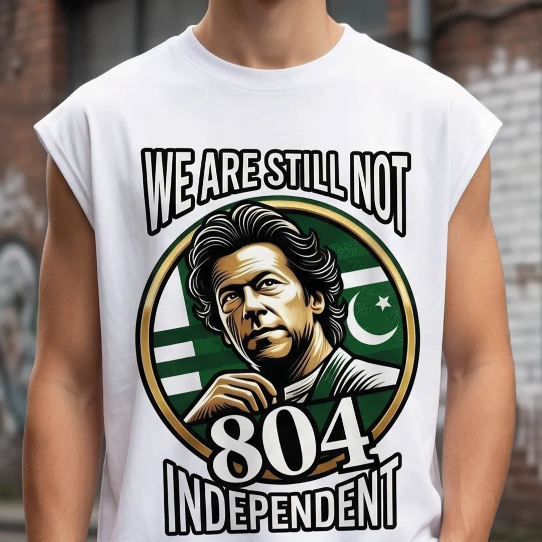 imran Khan Inspired 804 Independence Edition Oversized Sleeveless T-Shirt