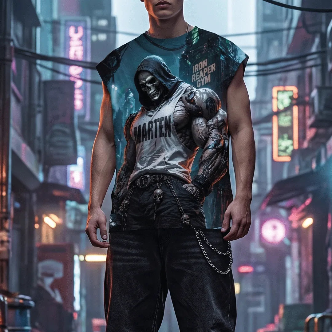 Iron Reaper Gym Oversized Sleeveless T-Shirt 