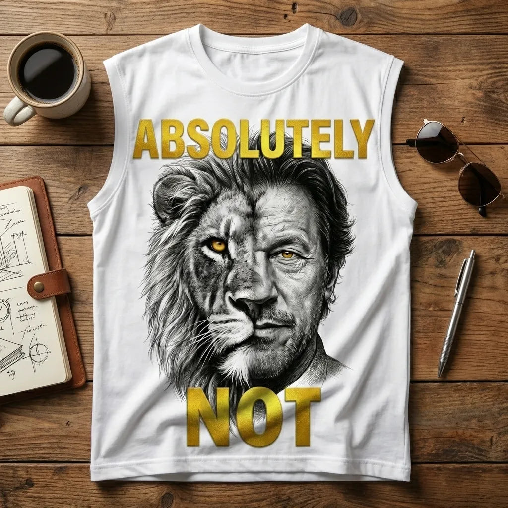 Marten Streetwear – Imran Khan “Absolutely Not” Premium Graphic Oversized Sleeveless T-Shirt